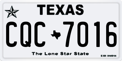 TX license plate CQC7016