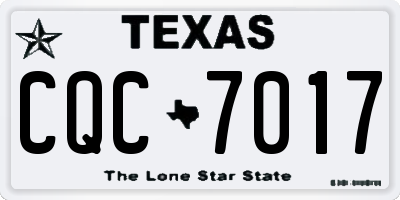TX license plate CQC7017