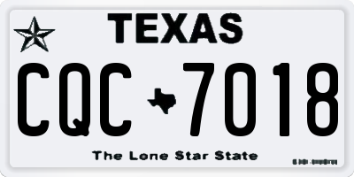 TX license plate CQC7018
