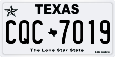 TX license plate CQC7019