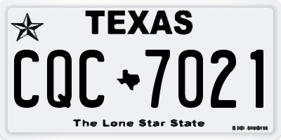 TX license plate CQC7021