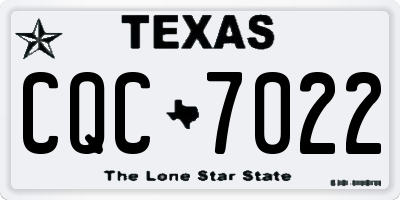TX license plate CQC7022
