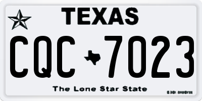TX license plate CQC7023