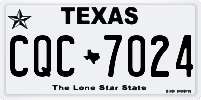 TX license plate CQC7024
