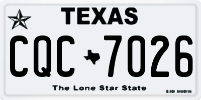 TX license plate CQC7026