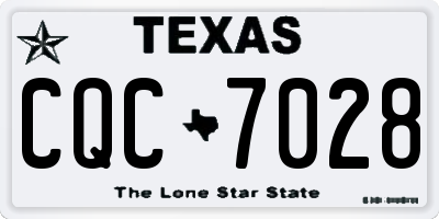 TX license plate CQC7028