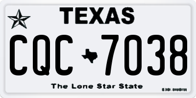 TX license plate CQC7038