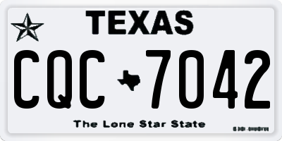 TX license plate CQC7042