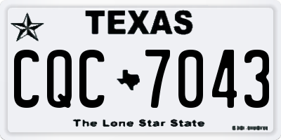 TX license plate CQC7043