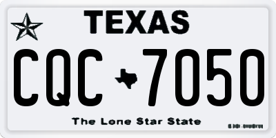 TX license plate CQC7050