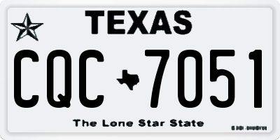 TX license plate CQC7051