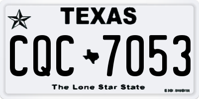 TX license plate CQC7053
