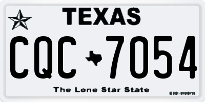 TX license plate CQC7054
