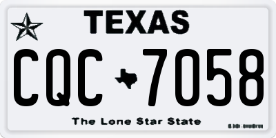 TX license plate CQC7058