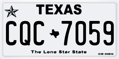 TX license plate CQC7059