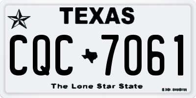 TX license plate CQC7061