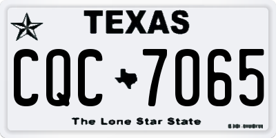 TX license plate CQC7065