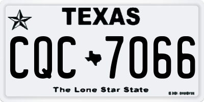 TX license plate CQC7066