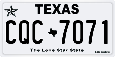 TX license plate CQC7071