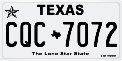 TX license plate CQC7072