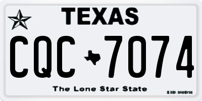 TX license plate CQC7074
