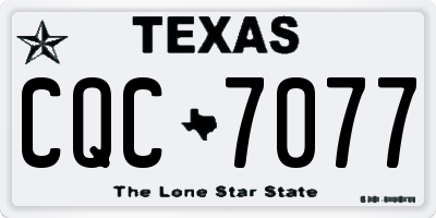 TX license plate CQC7077