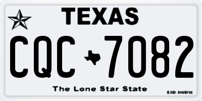 TX license plate CQC7082