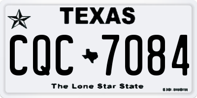 TX license plate CQC7084