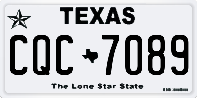 TX license plate CQC7089