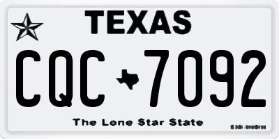 TX license plate CQC7092