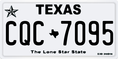 TX license plate CQC7095
