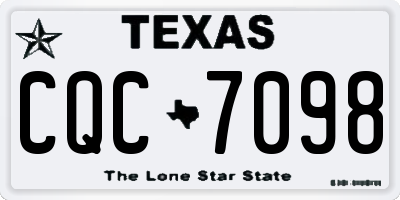 TX license plate CQC7098