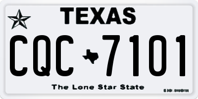 TX license plate CQC7101