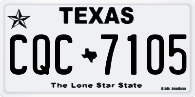 TX license plate CQC7105