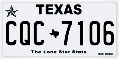 TX license plate CQC7106