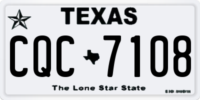 TX license plate CQC7108