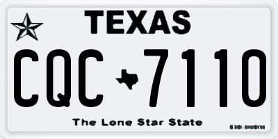 TX license plate CQC7110