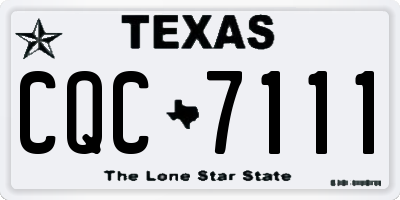 TX license plate CQC7111