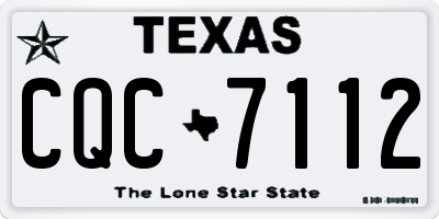 TX license plate CQC7112