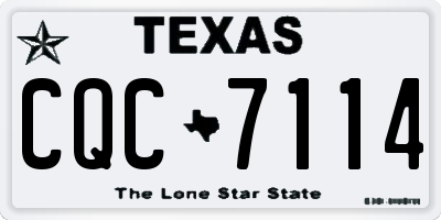 TX license plate CQC7114