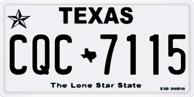 TX license plate CQC7115