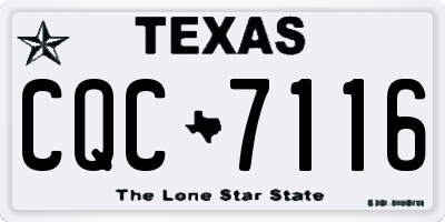 TX license plate CQC7116