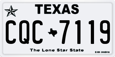 TX license plate CQC7119