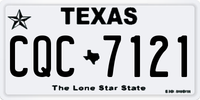 TX license plate CQC7121