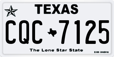TX license plate CQC7125