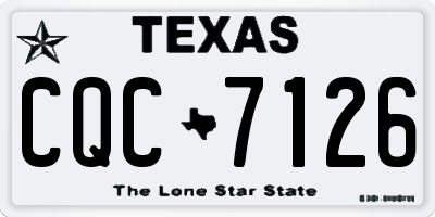 TX license plate CQC7126