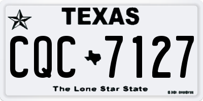 TX license plate CQC7127