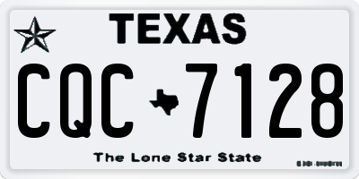 TX license plate CQC7128
