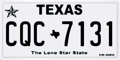 TX license plate CQC7131