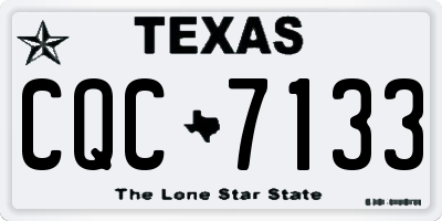 TX license plate CQC7133